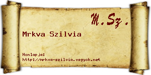 Mrkva Szilvia névjegykártya